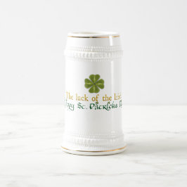 Jarra De Cerveza Suerte del Stein irlandés
