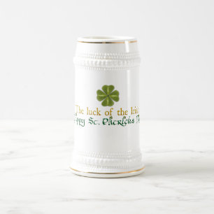 Jarra De Cerveza Suerte del Stein irlandés
