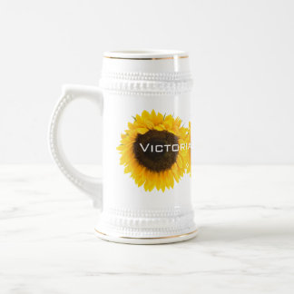Jarra De Cerveza Sunflower Bride y Groom Boda Stein