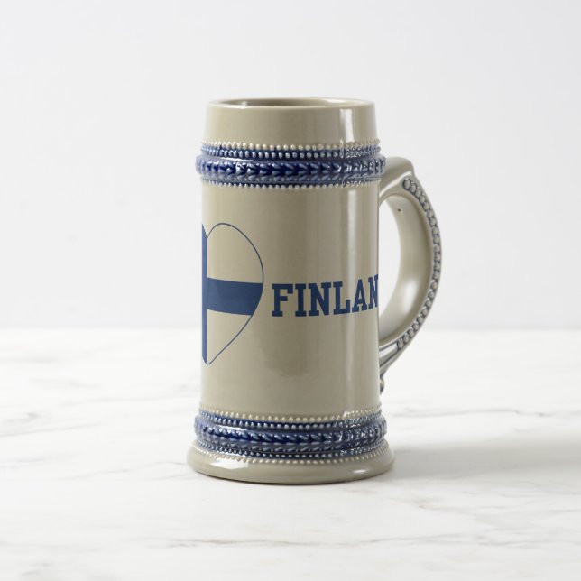 Jarra De Cerveza SUOMI FINLAND personalizado mug - elegir estilo y  (Anverso derecho)