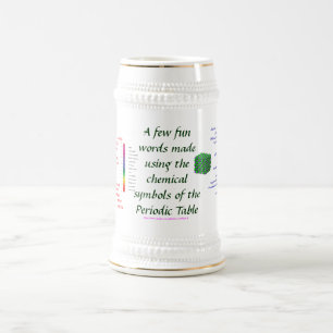 Jarra De Cerveza "Tabla periódica Stein "