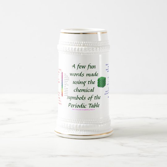 Jarra De Cerveza "Tabla periódica Stein "