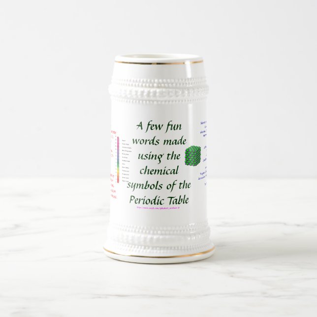 Jarra De Cerveza "Tabla periódica Stein " (Centro)