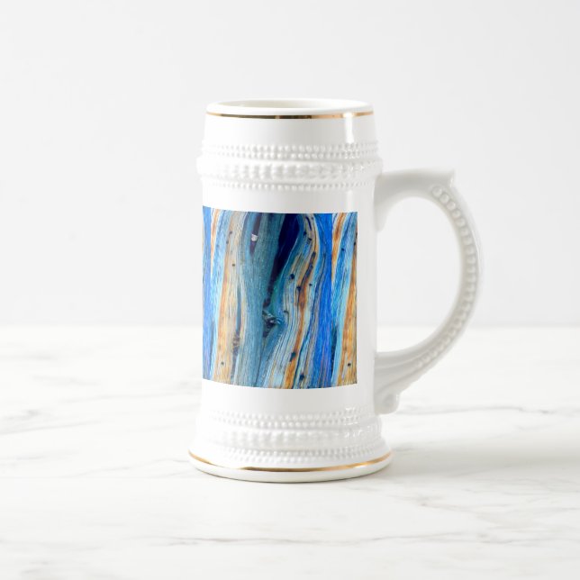 Jarra De Cerveza tableros de madera azul templado (Derecha)