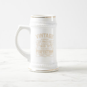 Jarra De Cerveza Tema del whisky de cumpleaños vintage personalizad