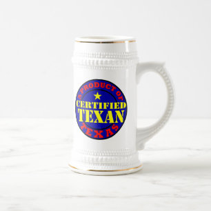 JARRA DE CERVEZA TEXÁN CERTIFICADO