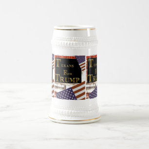 JARRA DE CERVEZA TEXANOS PARA TRUMP