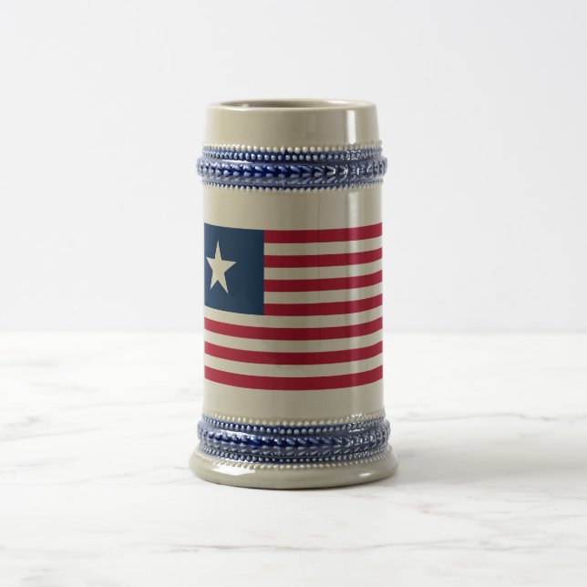 Jarra De Cerveza Texas, estrella solitaria y franjas (Centro)