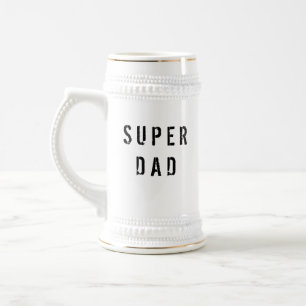 Jarra De Cerveza Texto de super papá