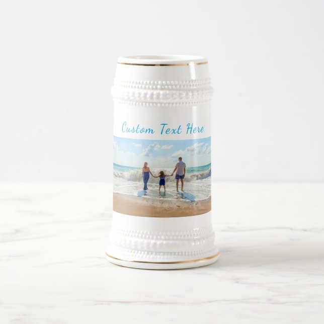 Jarra De Cerveza Texto personalizado de la cerveza fotográfica Stei (Centro)