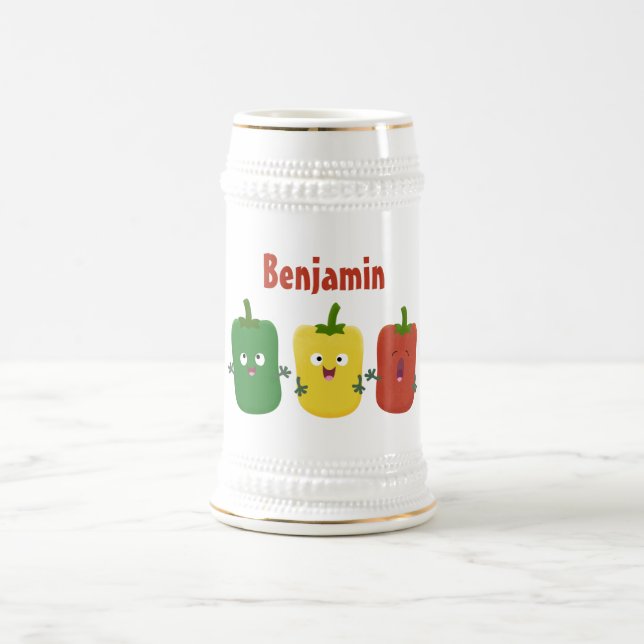 Jarra De Cerveza Tía de pimiento picante capsicum trío canto person (Centro)