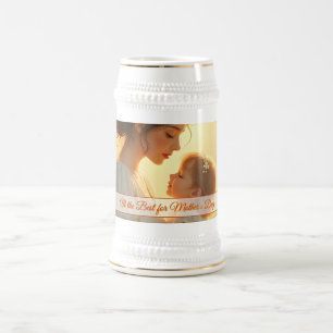 Jarra De Cerveza Tierno Amor Maternal en Luz Florecida