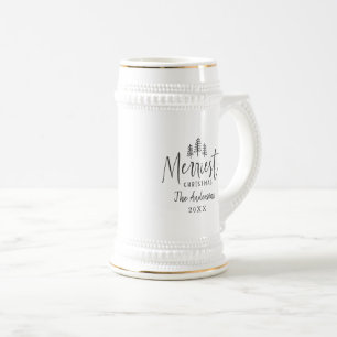 Jarra De Cerveza Tipografía rústica de Navidades mínimos modernos