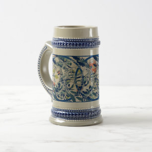 Jarra De Cerveza Tira de blues en Mug