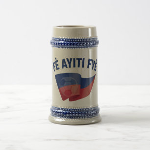 Jarra De Cerveza Tout Ayisyen Deye Les Grenadiers Emblema Retro