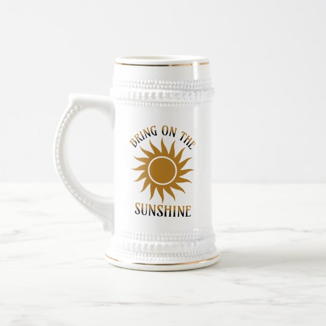 Jarra De Cerveza Traiga el Sol Dorado (Izquierda)