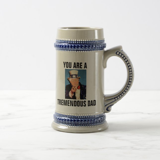 Jarra De Cerveza TREMENDOSO DAD Donald Trump Beer Stein (Derecha)