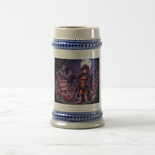 Jarra De Cerveza Trick o Treat Halloween Zombis con el cerebro