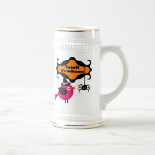 Jarra De Cerveza Tuitear camisetas y regalos de Halloween