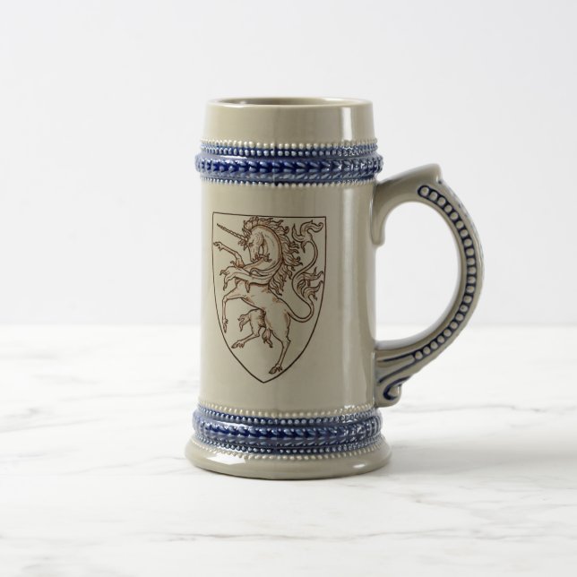 Jarra De Cerveza Unicornio heráldico Stein del estilo (Derecha)