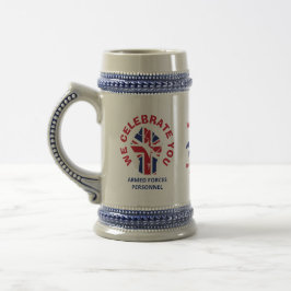 Jarra De Cerveza Union Jack te CELEBRAMOS Fuerzas Armadas
