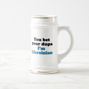 Jarra De Cerveza Usted apuesta su dupa que soy ucraniano