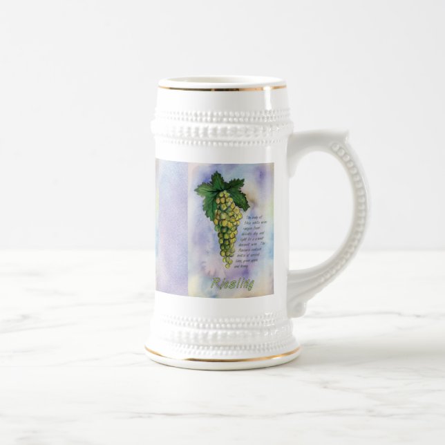 Jarra De Cerveza Uvas de vid riesling Mug (Derecha)