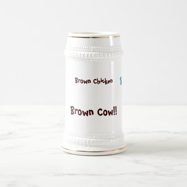Jarra De Cerveza Vaca de Brown del pollo de Brown (Centro)