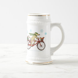 Jarra De Cerveza Vacaciones de invierno caprichosas de ciclo del