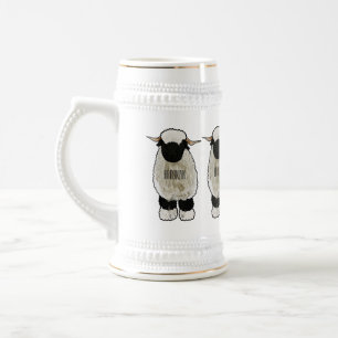 Jarra De Cerveza Valais Blacknose ilustracion personalizado ovino