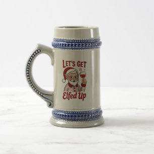 Jarra De Cerveza Vamos a Elfarnos con Humor de Elfo de Navidad y Vi