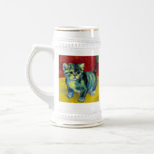 Jarra De Cerveza Van Gogh Tabby Cat