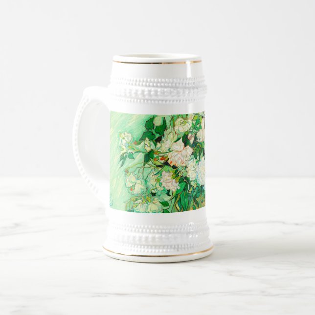 Jarra De Cerveza Van Gogh White Roses (Anverso izquierdo)