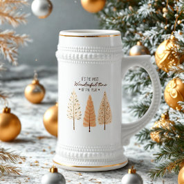Jarra De Cerveza Vaso de cerveza de Navidad de abetos escandinavos