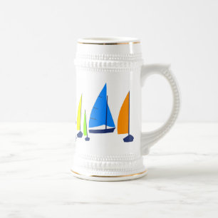Jarra De Cerveza Veleros soleados brillantes - Stein