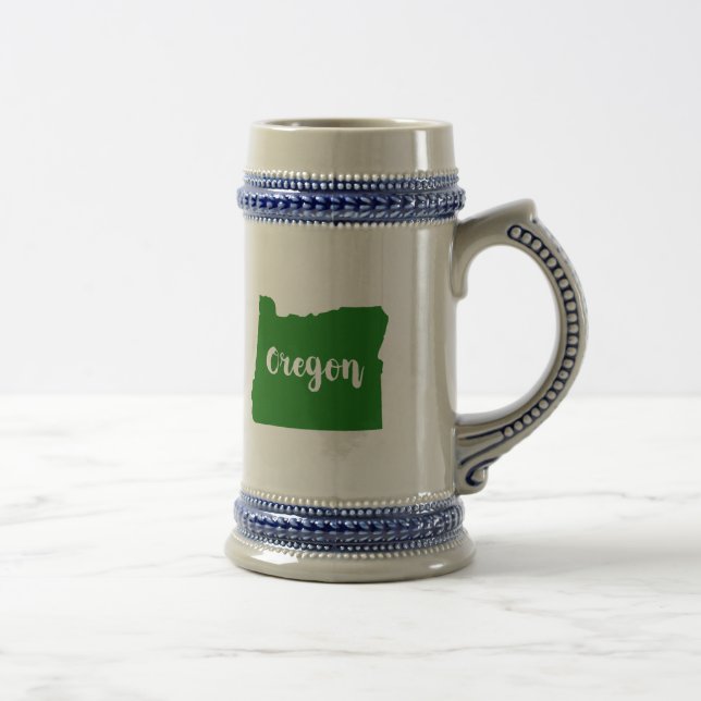 Jarra De Cerveza Verde Estatal de Oregón (Derecha)
