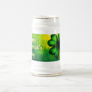 Jarra De Cerveza Verde, Felicidad & Alegría - ¡Feliz Día de San Pat