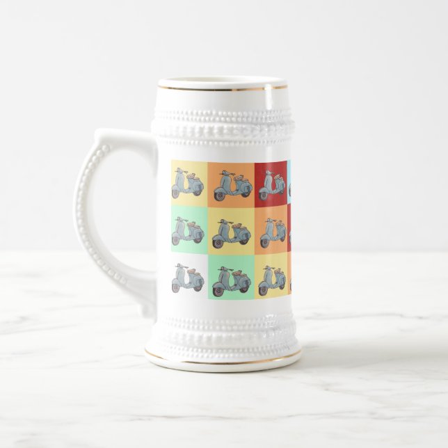 Jarra De Cerveza Vespas Stein (Izquierda)