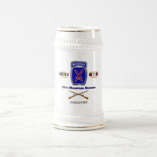 Jarra De Cerveza Veterano de la 10ª División de Montaña en Irak y A