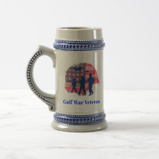 Jarra De Cerveza "Veterano de la Guerra del Golfo" Cerámica Cerámic