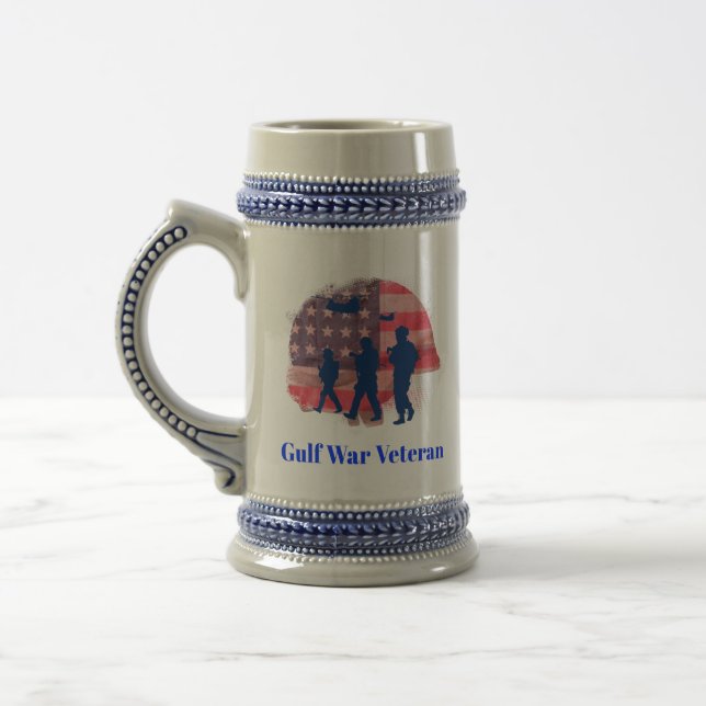 Jarra De Cerveza "Veterano de la Guerra del Golfo" Cerámica Cerámic (Izquierda)