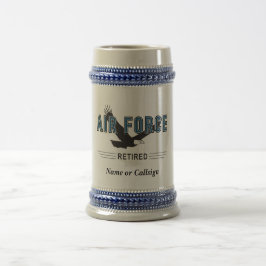 Jarra De Cerveza Veterano jubilado de la fuerza aérea