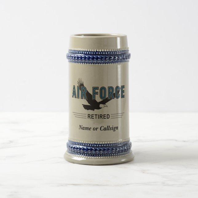 Jarra De Cerveza Veterano jubilado de la fuerza aérea (Centro)