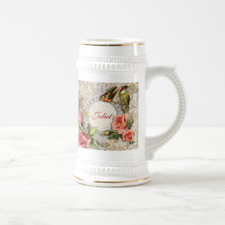 Jarra De Cerveza Vintage Damask Rosa Stein