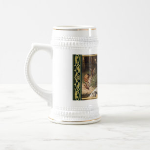 Jarra De Cerveza Vintage Damwild Deer Painting Mug