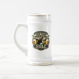 Jarra de cerveza Vintage Golf Tee Time