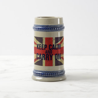 Jarra De Cerveza Vintage KEEP CALLM UK Flag GIFS