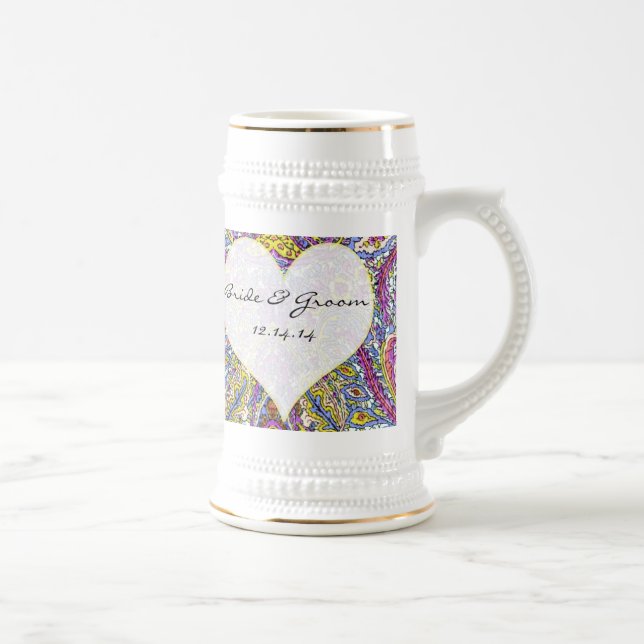 Jarra De Cerveza Vintage Paisley (Derecha)