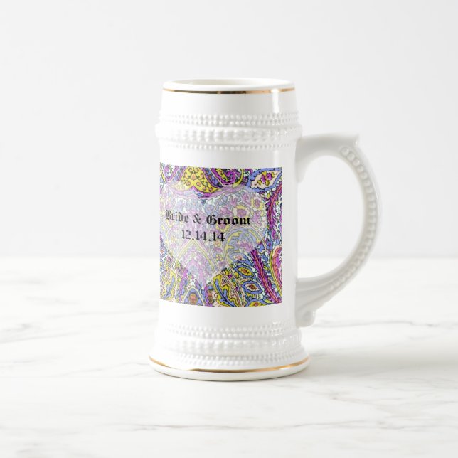 Jarra De Cerveza Vintage Paisley (Derecha)