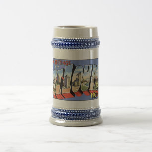 Jarra De Cerveza Vintage St. Louis, MO Postcard Mugs, Steins
